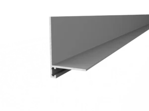 Микроплинтус алюминевый с заходом на стену серебристый Lamelidecor